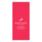 ヘアサロン価格表 ピンクのヘアスタイリストモデル ラックカード (裏面)