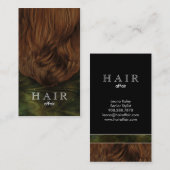 ヘアサロン名刺緑黒 名刺 (正面/裏面)