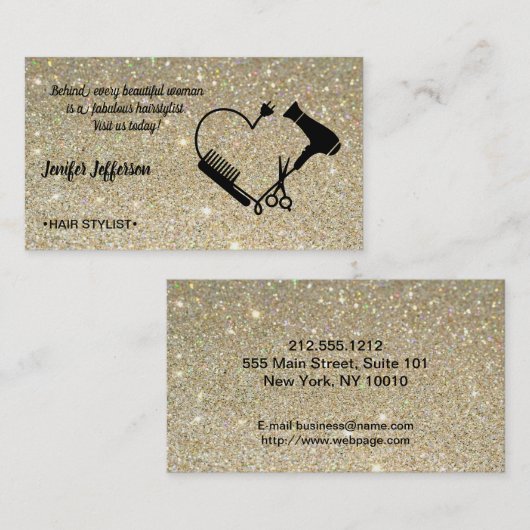 ヘアサロン名刺 予約カード (正面/裏面)