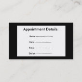 ヘアサロン名刺 予約カード (裏面)