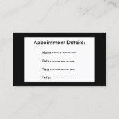 ヘアサロン名刺 予約カード (裏面)