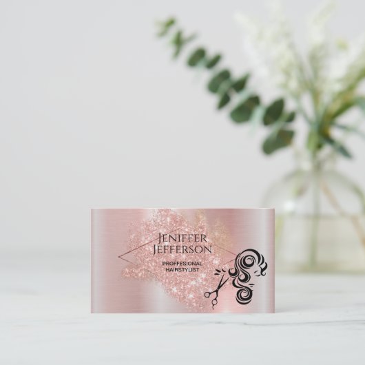 ヘアサロン名刺 予約カード (スタンド正面)