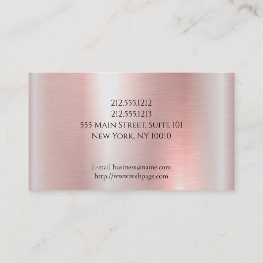 ヘアサロン名刺 予約カード (裏面)