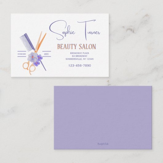 ヘアサロン名刺 名刺 (正面/裏面)