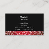 ヘアサロン名刺 名刺 (裏面)