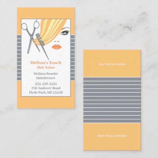 ヘアサロン名刺 名刺 (正面/裏面)