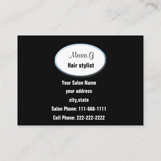 ヘアサロン名刺 名刺 (裏面)