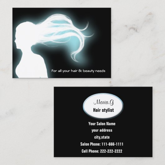 ヘアサロン名刺 名刺 (正面/裏面)