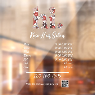 ヘアサロン営業時間 ウィンドウサイン