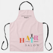 ヘアサロン大タイポグラフィはさみヘアスタイリスト エプロン (正面)