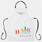 ヘアサロン大タイポグラフィはさみヘアスタイリスト エプロン (正面)