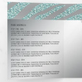 ヘアサロン爪、 ネイルメイクアップゼブラグリッターパンフレット 三つ折りカード (内部最初)