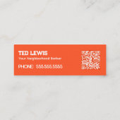 ヘアサロン理容師カスタムQR スキニー名刺 (裏面)