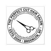 ヘアサロン理容師ショップ事業所URL電子メール セルフインキングスタンプ (デザイン)