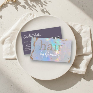 ヘアサロン用ホログラムゴールドQRコード 名刺