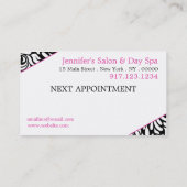 ヘアサロン用名刺 |美しい学校 予約カード (裏面)