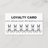 ヘアサロン白黒ロイヤリティカード ロイヤリティカード (正面)