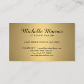 ヘアサロン美しいガールとアフロオンフェイク金ゴールド 名刺 (裏面)