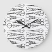 ヘアサロン美しいサロンヘアドレッサークロック ラージ壁時計 (正面)