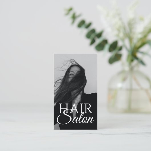 ヘアサロン美しいサロン名刺 名刺 (スタンド正面)