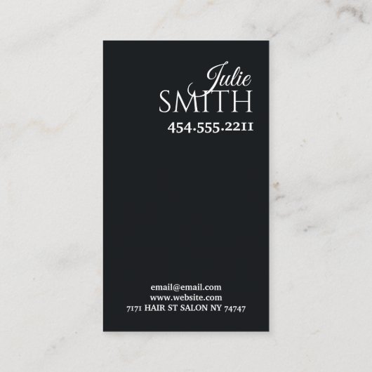 ヘアサロン美しいサロン名刺 名刺 (裏面)