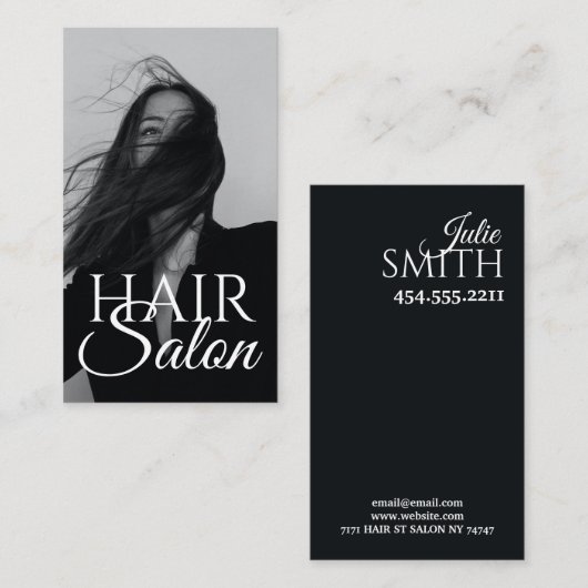 ヘアサロン美しいサロン名刺 名刺 (正面/裏面)