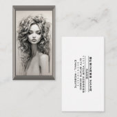 ヘアサロン美しいショップスタイリスト化粧品業界 名刺 (正面/裏面)