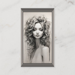 ヘアサロン美しいショップスタイリスト化粧品業界 名刺