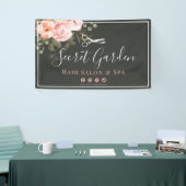 ヘアサロン美しいスタイリストエレガントフローラバラショップ 横断幕 (トレードショー)