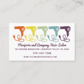ヘアサロン美しいパーラーレトロヘアドライヤーグラフィック 名刺 (正面)