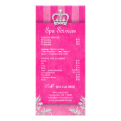 ヘアサロン美しいラックカードジュエリー旋回ピンク ラックカード (裏面)