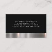 ヘアサロン美しいロゴ 名刺 (裏面)