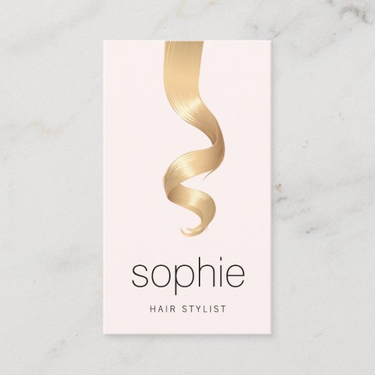 ヘアサロン美容師、カラーリスト 名刺 (正面)
