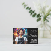 ヘアサロン美容師 名刺 (スタンド正面)