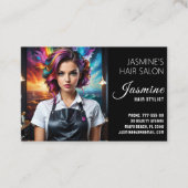 ヘアサロン美容師 名刺 (正面)