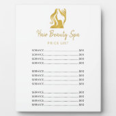 ヘアサロン金ゴールドエレガントホワイトプライス フォトプラーク (正面)