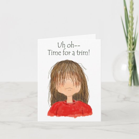 ヘアサロン顧客リマインダ関係ヘアカット カード (正面)