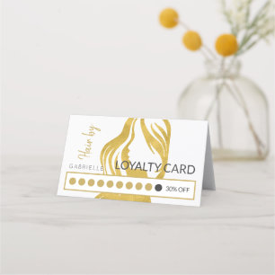 ヘアサロン顧客ロイヤリティパンチカード ロイヤリティカード