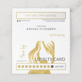 ヘアサロン顧客ロイヤリティパンチカード ロイヤリティカード (外部開封)