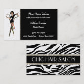ヘアサロン（アフリカンアメリカンDiva）名刺 名刺 (正面/裏面)
