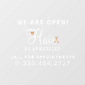 ヘアサロン スタイリスト名 プロモーション ウィンドウサイン (シート)