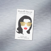 ヘアサロン、スタイリスト、美しいガール マグネット名刺 (インサイチュ)