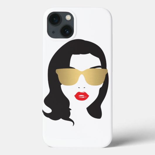 ヘアサロン、スタイリスト、美しいガール Case-Mate iPhoneケース (裏面)