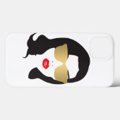ヘアサロン、スタイリスト、美しいガール Case-Mate iPhoneケース (裏面 (横))