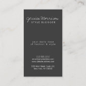 ヘアサロン、スタイルブロガー、美しいガール金ゴールド 名刺 (裏面)