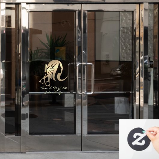 ヘアサロン＆スパのビジネスフロントをカスタマイズ ウィンドウサイン (オフィスドア)