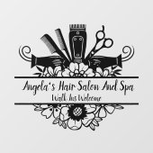 ヘアサロン＆スパ用ブラックウィンドウクリングをカスタマイズする ウィンドウサイン (シート)