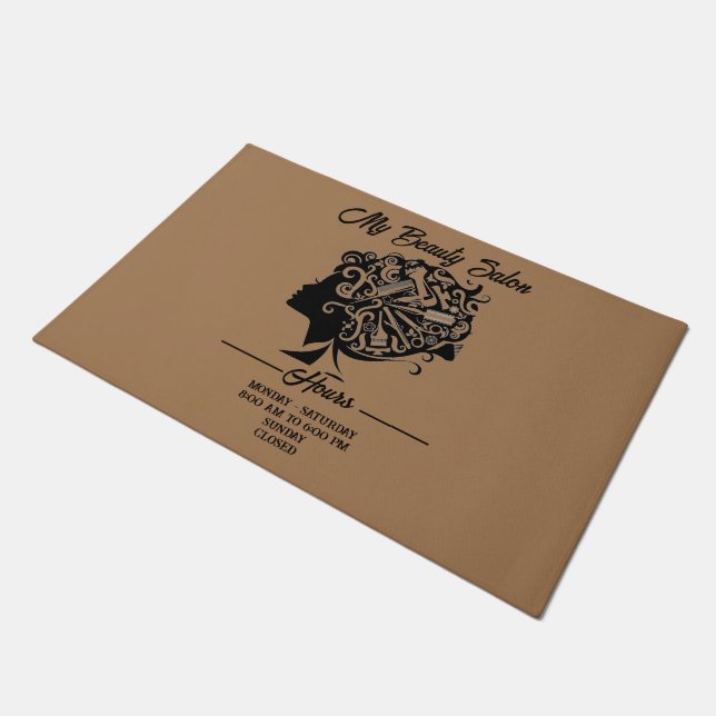 ヘアサロン ドアマット (アングル)