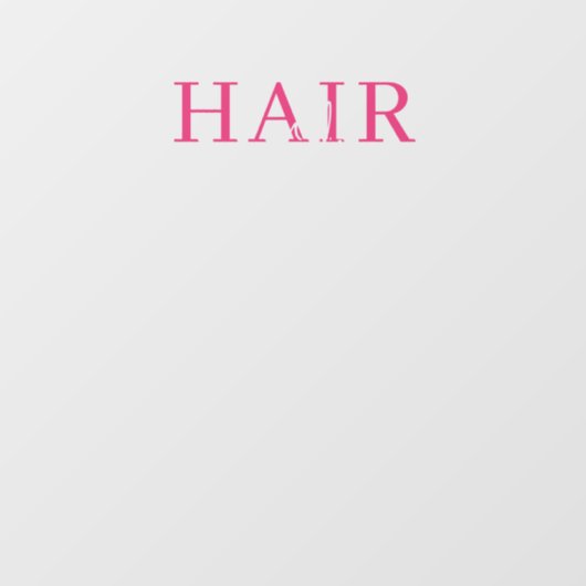 ヘアサロン ピンク ビジネス 営業時間 白 ウィンドウサイン (シート)