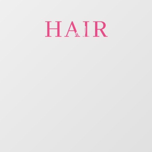 ヘアサロン ピンク ビジネス 営業時間 白 ウィンドウサイン (シート)